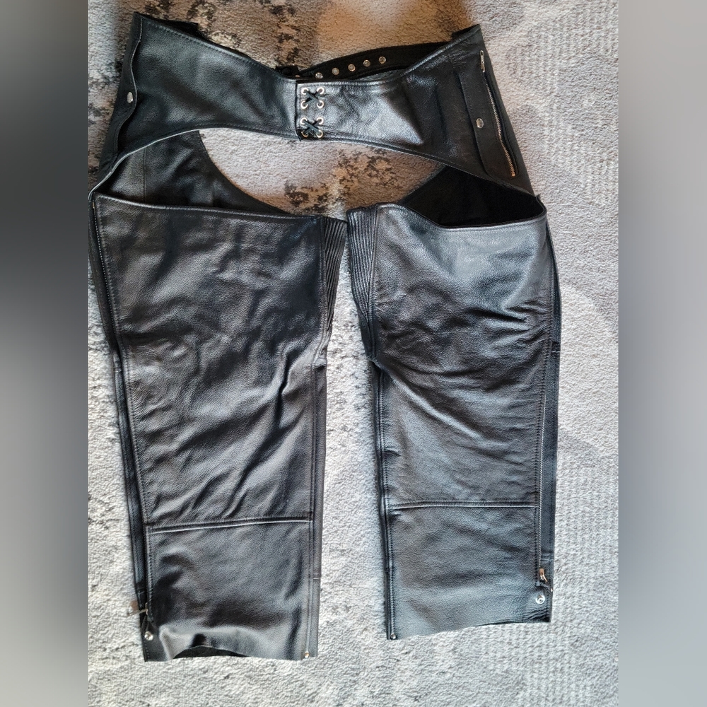 Leather Riding Chaps - Picture 2 of 3